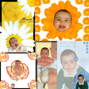 lé bebe pouse des fleur